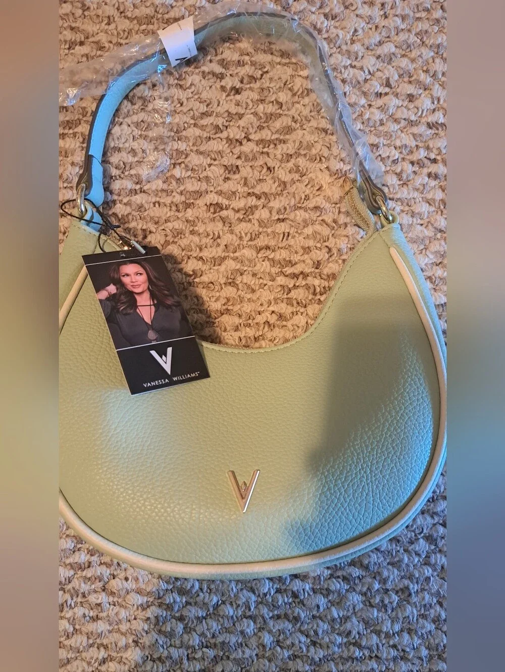 Vanessa Williams Mint Green Crescent Shoulder Bag | NWT